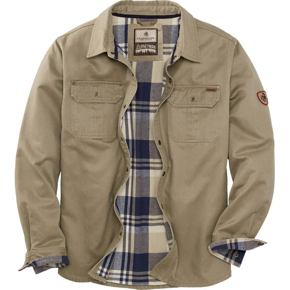 Legendary Whitetails Men's Journeyman Flannel Lined Shirt Jacket Water Resistant Waxed Cotton