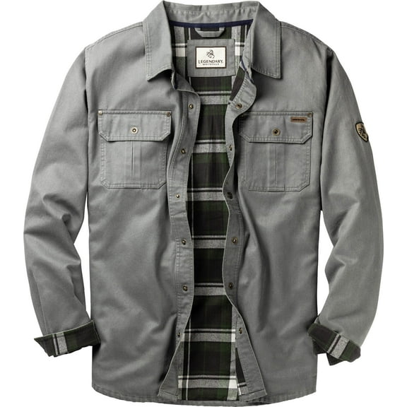 Legendary Whitetails Men's Journeyman Flannel Lined Shirt Jacket Water Resistant Waxed Cotton