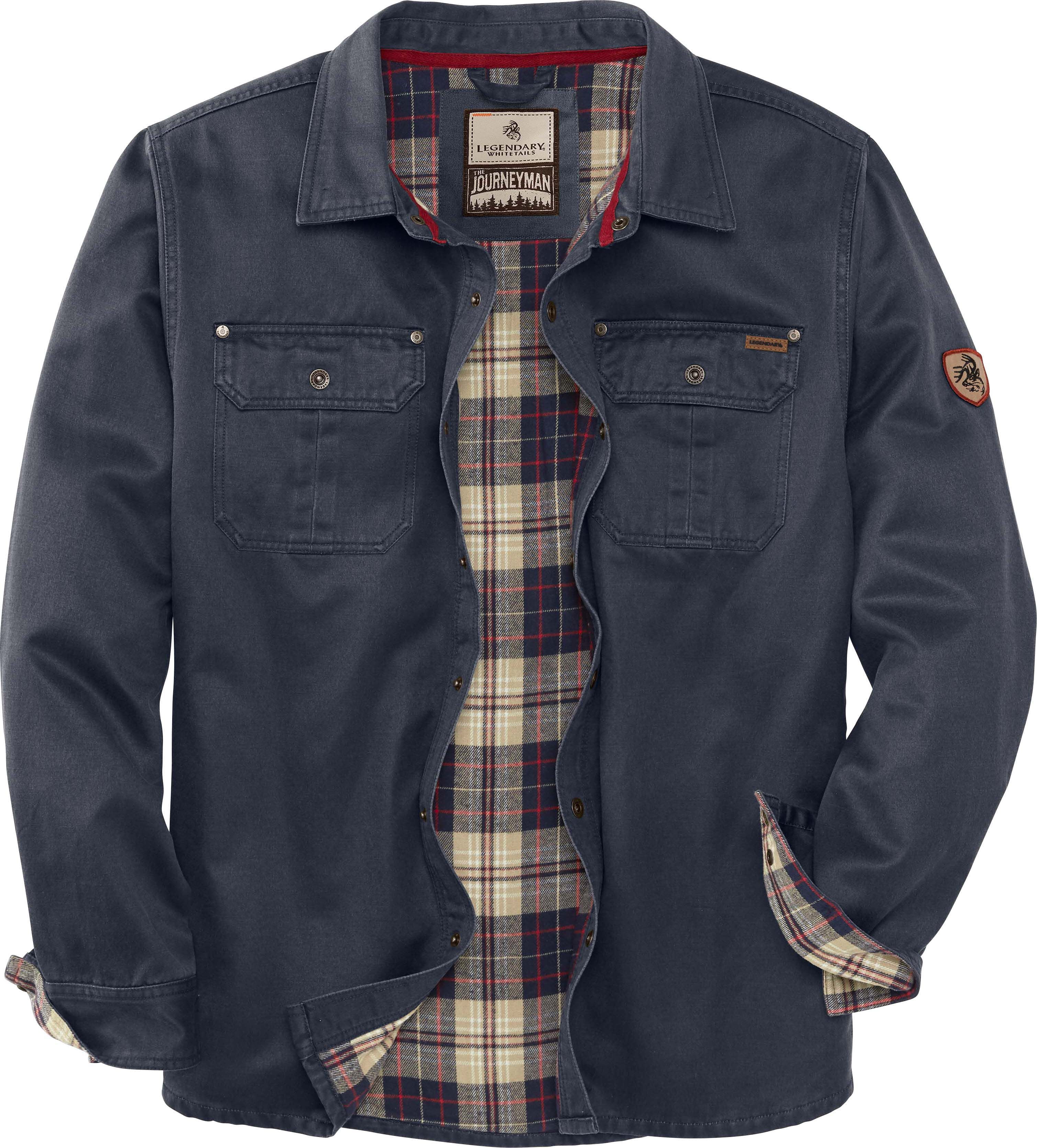 Legendary Whitetails Men's Journeyman Rugged Flannel Lined Shirt Jacket ...