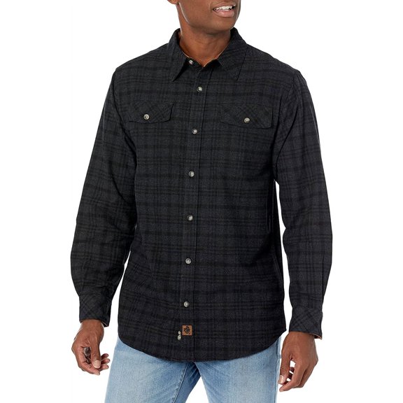 Legendary Whitetails Men's Legendary Stretch Plaid Flannel Long Sleeve Casual Button Down Western Style Winter Fall Clothing