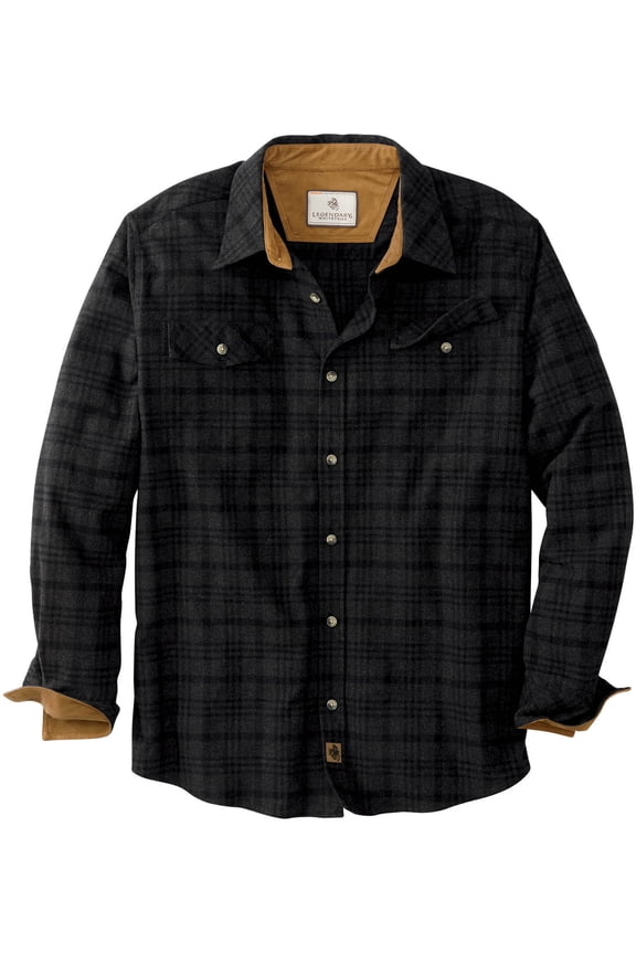 Men's Legendary Stretch Plaid Flannel Long Sleeve Casual Button Down Western Style Winter Fall Clothing