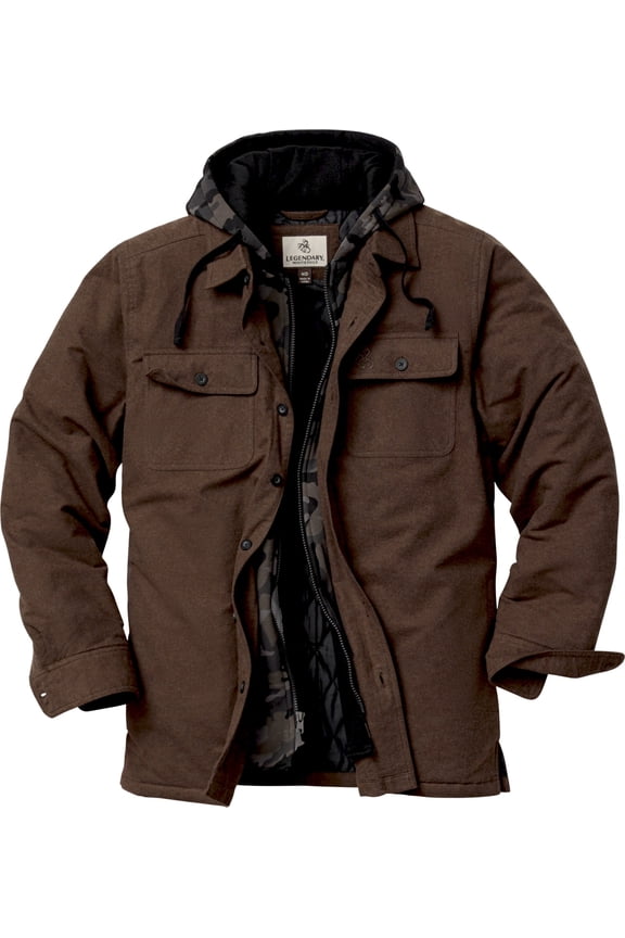 Men's Maplewood Hooded Flannel Shirt Jacket