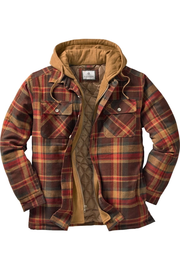 Men's Maplewood Hooded Flannel Shirt Jacket