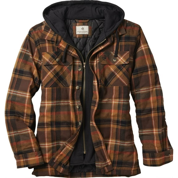 Legendary Whitetails Men's Maplewood Hooded Flannel Shirt Jacket