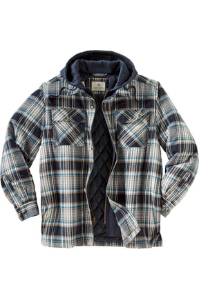 Men's Maplewood Hooded Flannel Shirt Jacket