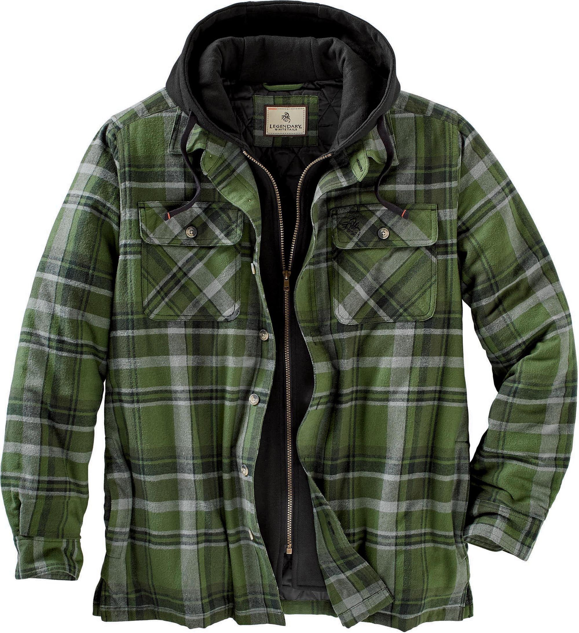 Legendary Whitetails Men's Maplewood Hooded Flannel Shirt Jacket