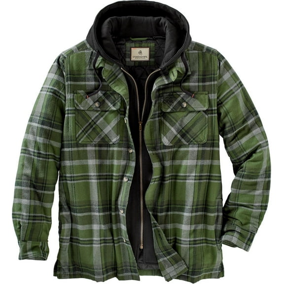 Legendary Whitetails Men's Maplewood Hooded Flannel Shirt Jacket