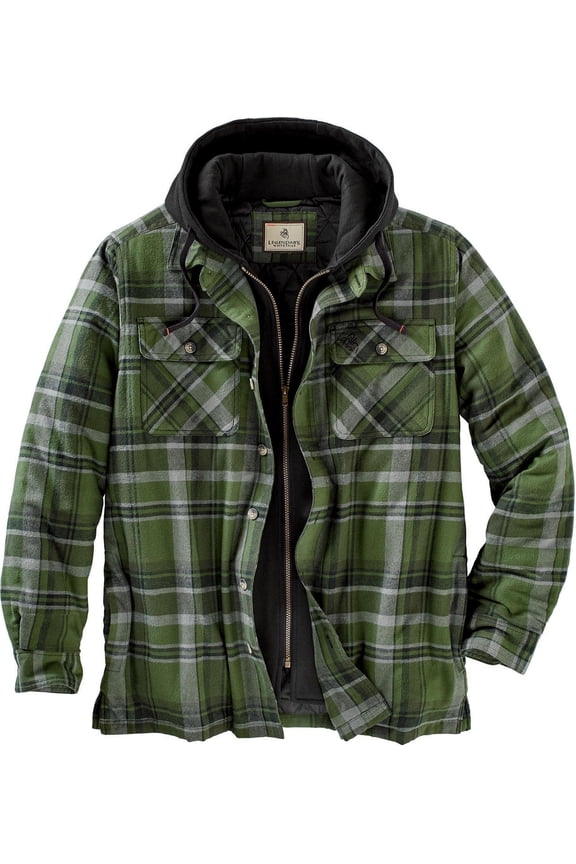 Men's Maplewood Hooded Flannel Shirt Jacket