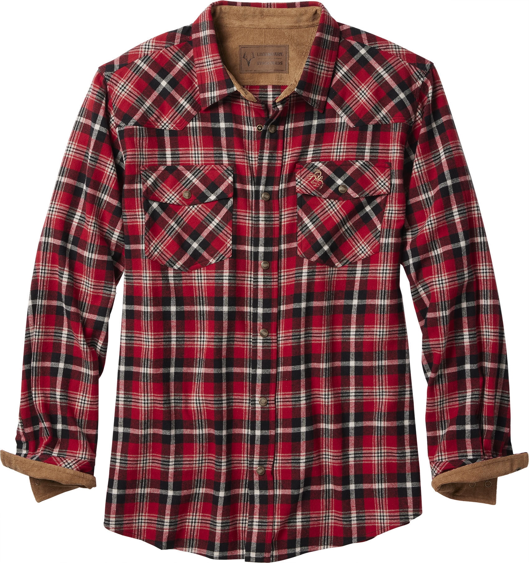 Legendary Whitetails Men's Stockyards Shotgun Western Flannel Long ...