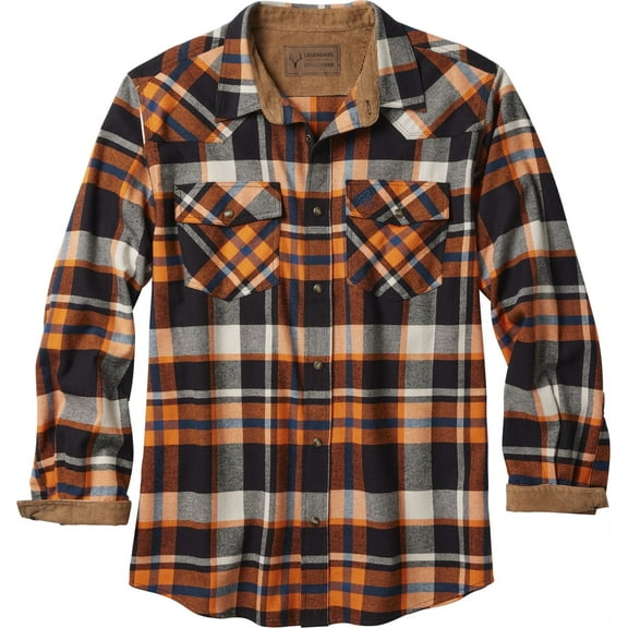 Legendary Whitetails Men's Stockyards Shotgun Western Flannel Long Sleeve Shirt