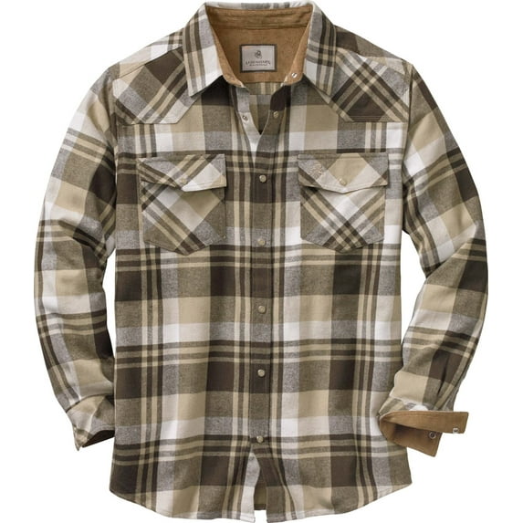 Legendary Whitetails Men's Western Plaid Flannel Long Sleeve Shirt