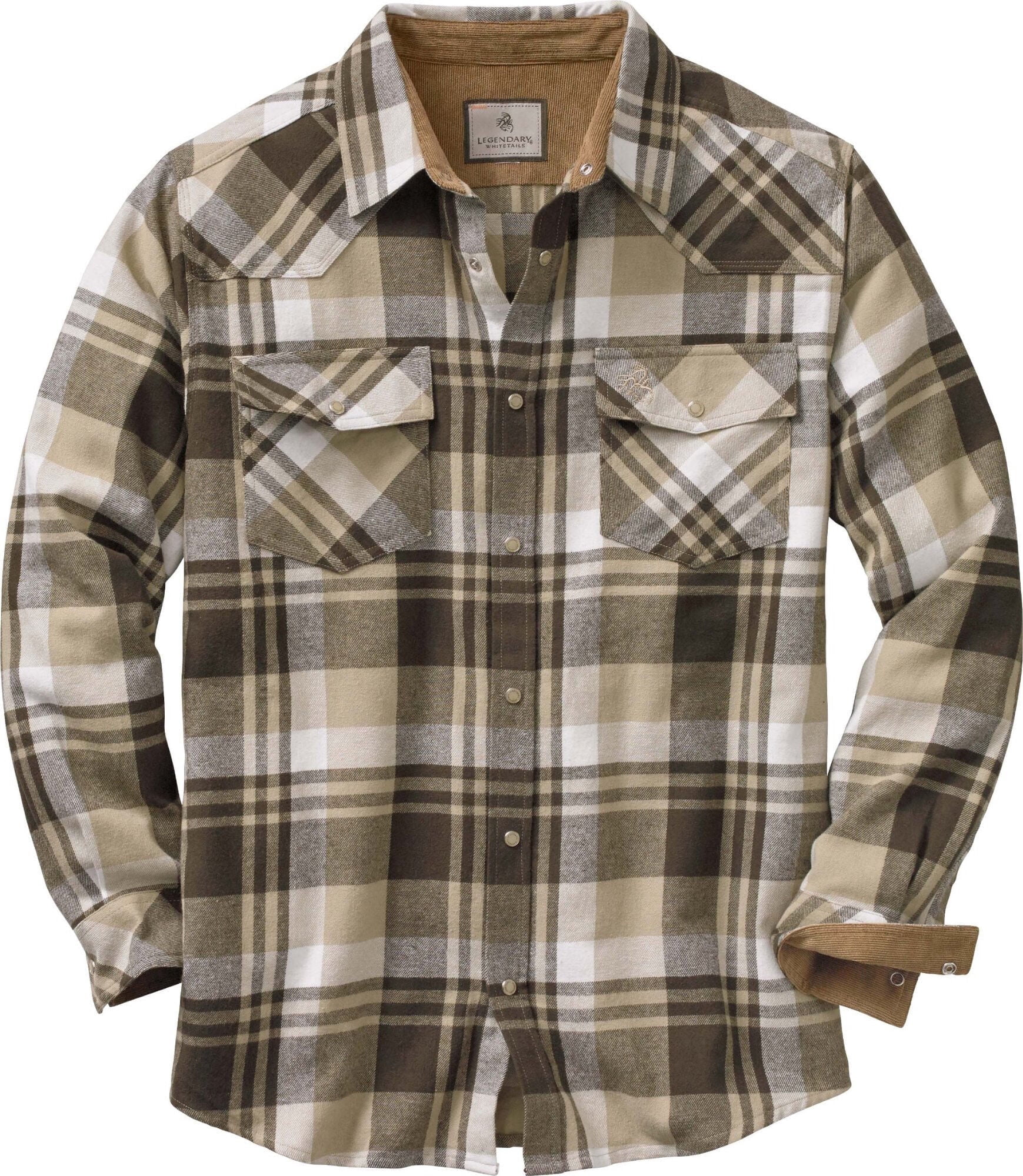 Legendary Whitetails Men's Western Plaid Flannel Long Sleeve Shirt ...