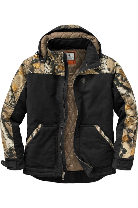 Men's Winter Coat Quilted Canvas Workwear Water Repellent Insulated Jacket