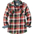 thumbnail image 1 of Legendary Whitetails Women's Cottage Escape Flannel Long Sleeve Plaid and Solid Color Clothes for Women, Fitted Button Down, 1 of 6