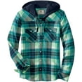 thumbnail image 1 of Legendary Whitetails Women's Lumber Jane Heavyweight Hooded Stretch Flannel Shirt, 1 of 3