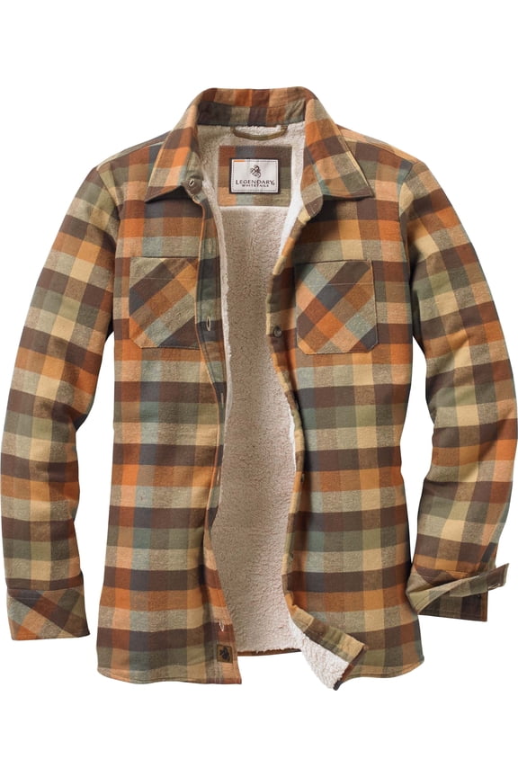 Women's Open Country Sherpa Lined Flannel Shirt Jacket