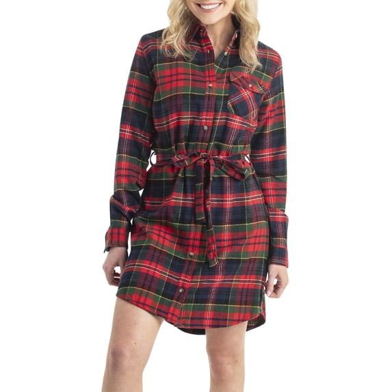 Legendary Whitetails Women's Open Spaces Flannel Long Sleeve Button Up Dress