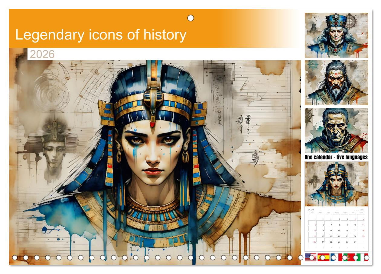 Legendary icons of history (Monthly Wall Calendar 2026 16.5 x 23.4 ...