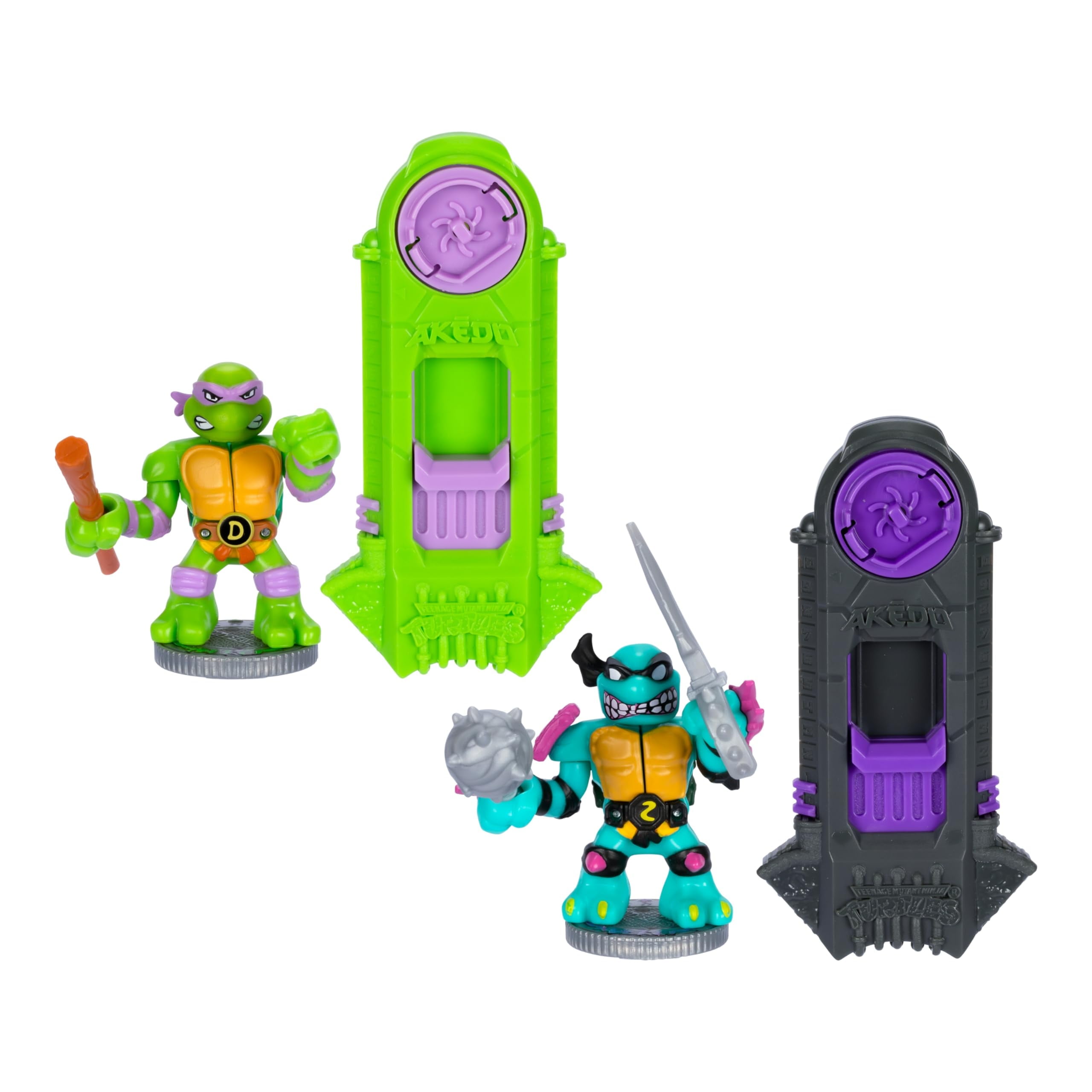 Legends of Akedo Teenage Mutant Ninja Turtles - Versus Pack Donnie Versus Slash, Includes 2 Mini Battling Figures as Well as 2 Exclusive Battle Controllers, Ready, Fight, Split Strike Donnie Vs Slash