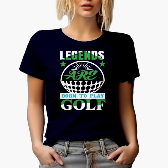 Legends Are Born to Play Golf Quote, Golf Player, Golfing or Golfer Themed Merch Gift, Navy Blue T-Shirt, 2XL