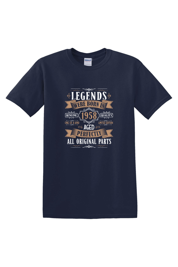 Legends Born In 1958 66th Birthday Graphic T-Shirt