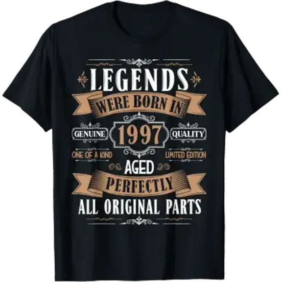 Legends Born In 1997 28Th Birthday 28 Years Old Bday Men T-Shirt