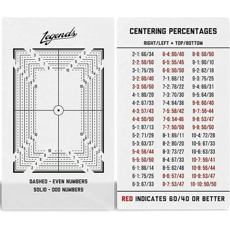 Legends Card Grading Centering Tool with Cleaning Cloth - Graded Card Submissions Card Center Tool