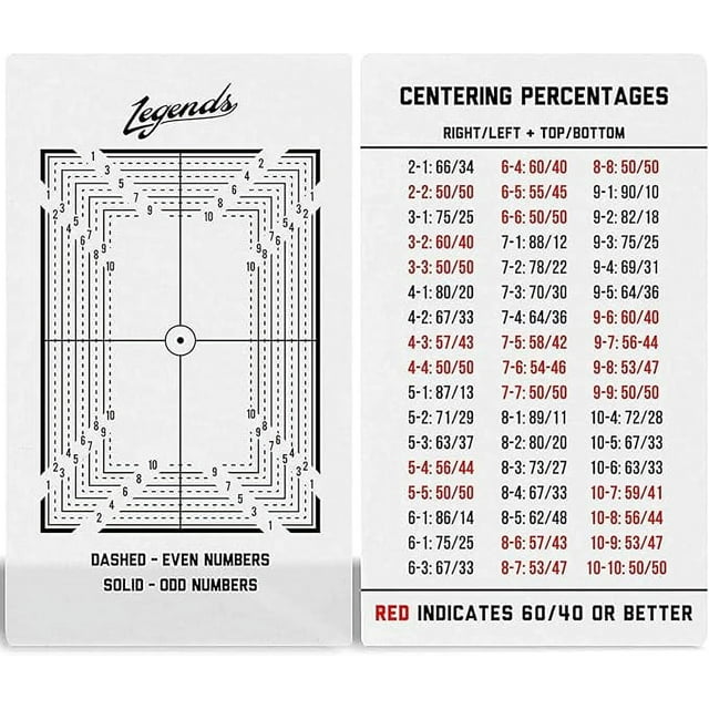 Legends Card Grading Centering Tool & Cloth Standard Trading Game Collectible Card Submission