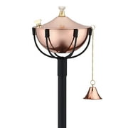 Legends Direct Premium Metal Oil Lamp Outdoor, 54" Tall- Tiki Style /w Snuffer Deck Torch for Patio, Outdoor, Lawn and Garden /w Large 32oz Oil Lamp (Smooth Copper)