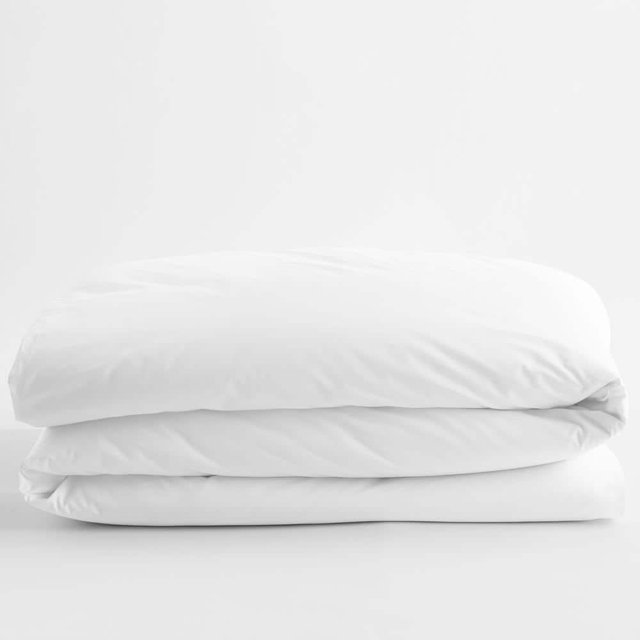 Legends Hotel Organic White Solid Cotton Percale King Duvet Cover