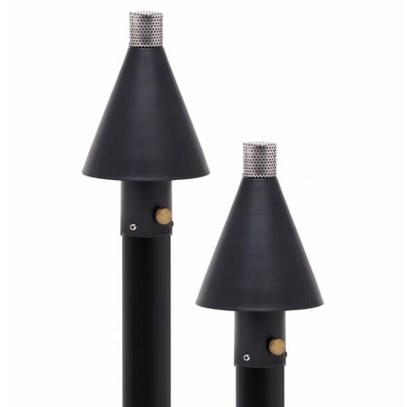 Legends International Big Kahuna Permanent Gas Tiki Torch Black Cone - 2 Pack