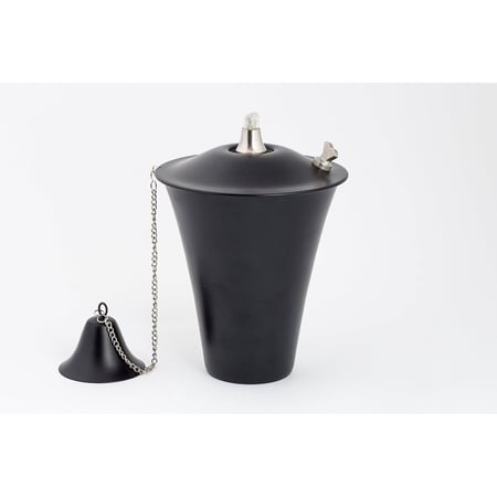 Legends International Kona Style Tabletop Tiki Torch Smooth Black - 1 Pack