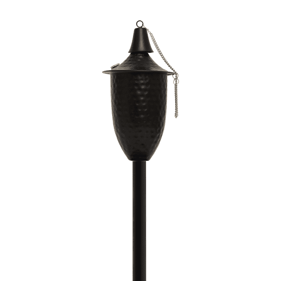 Legends International Small Elegant Tiki Torch Smooth Black - 1 Pack