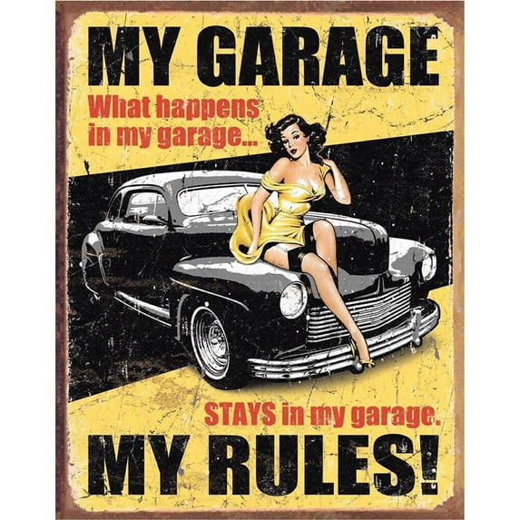 Legends My Garage Tin Sign 12x16 Sold by Art.Com