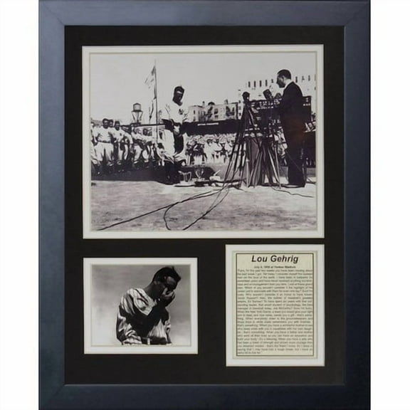 Legends Never Die Lou Gehrig Farewell Framed Memorabilia