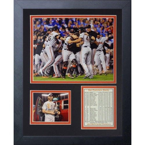 legends never die mlb san francisco giants 2014 world series champions framed memorabilia