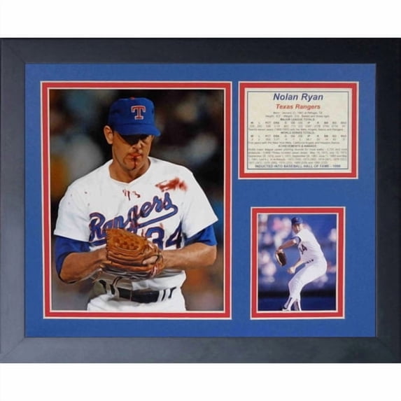 Legends Never Die Nolan Ryan Bloody Lip Framed Memorabilia