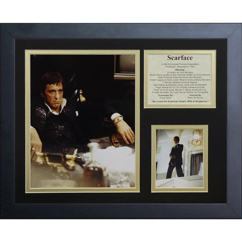 Legends Never Die Scarface Desk Framed Memorabilia