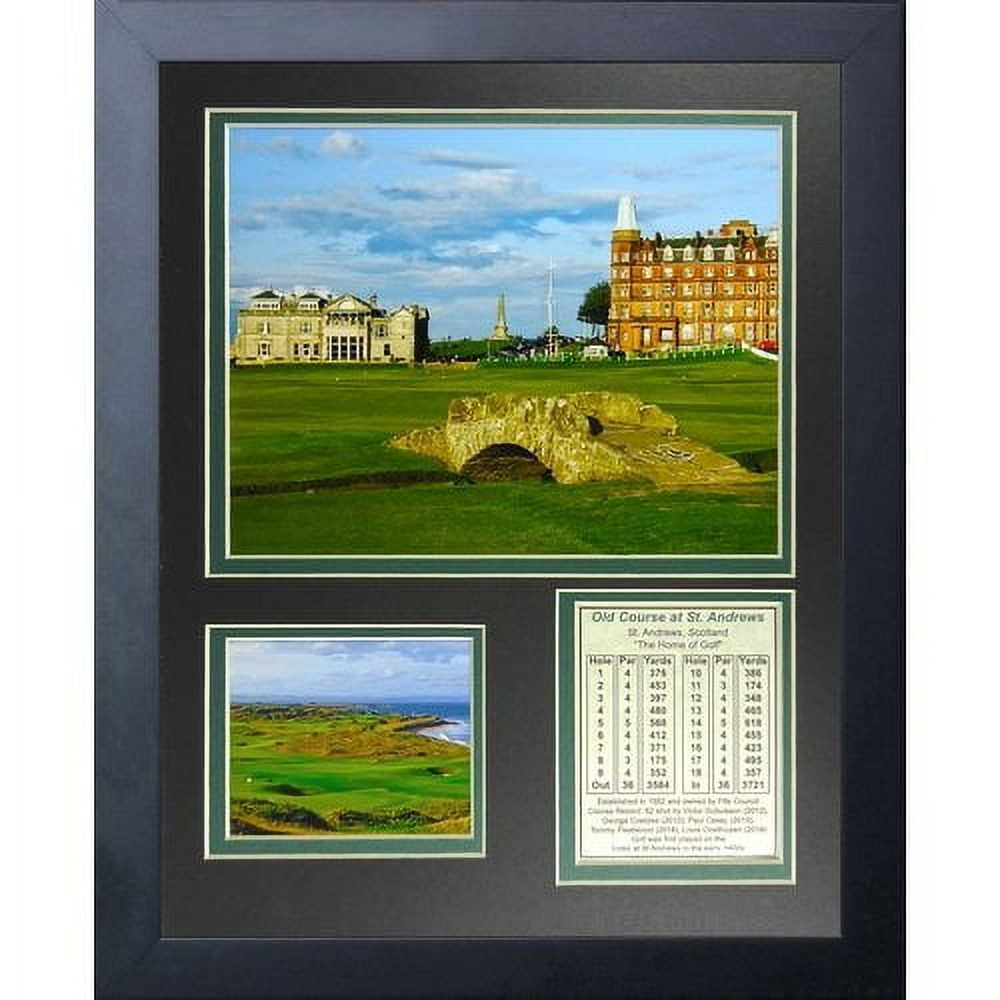 St. Andrews Golf Course Black Lacquered Framed Memorabilia
