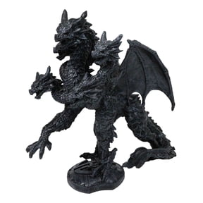Legends Of Hercules Fantasy Five Headed Dragon Hydra Faux Stone Figurine 8"H