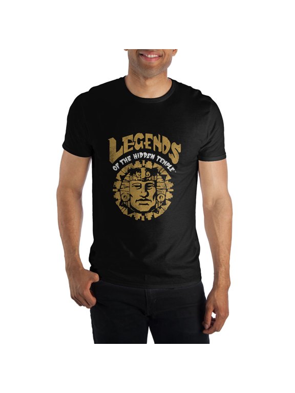 Legends Of The Hidden Temple Game Show Men's Black T-Shirt Tee Shirt-Large