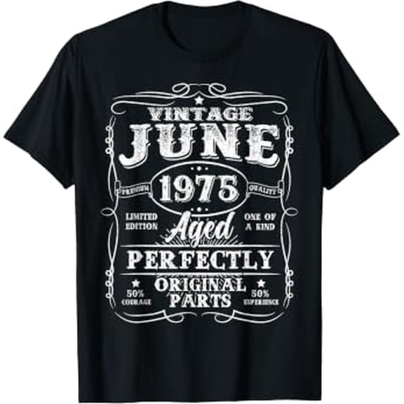 Legends Since June 1975 50 Years Old 50Th Birthday Men Women T-Shirt
