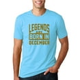 thumbnail image 1 of Legends are Born in December Gold Mens Fashion Graphic T-Shirt, 1 of 1