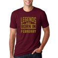 thumbnail image 1 of Legends are Born in February Gold Mens Fashion Graphic T-Shirt, 1 of 1