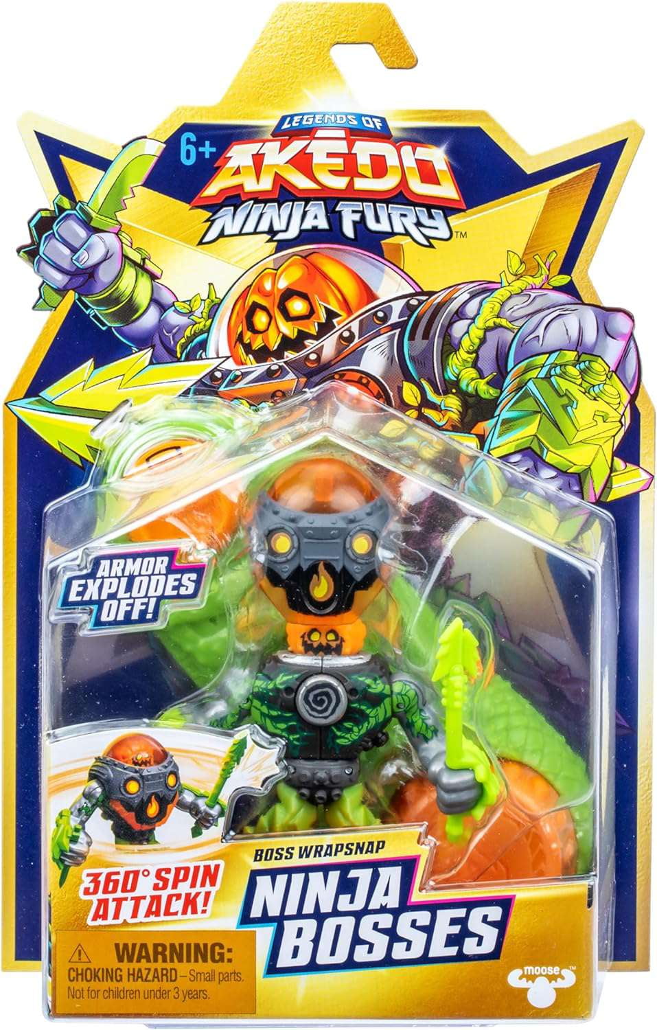 Legends of Akedo Ninja Bosses Wrapsnap Mini Battling Action Figure