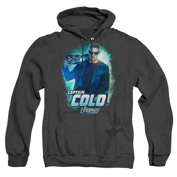 Legends of Tomorrow Cold Legend Unisex Adult Pull-Over Heather Hoodie,Black, Small
