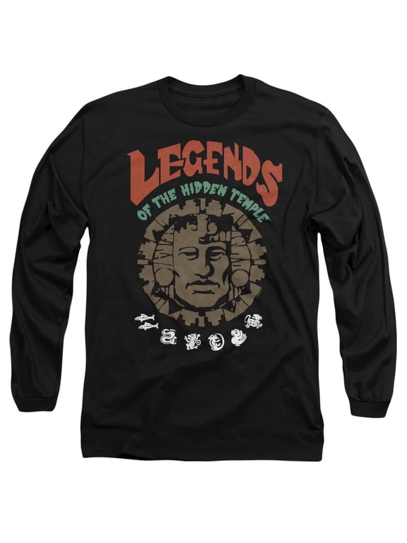 Vintage Unisex Adult Long-Sleeve T Shirt, Black, Large