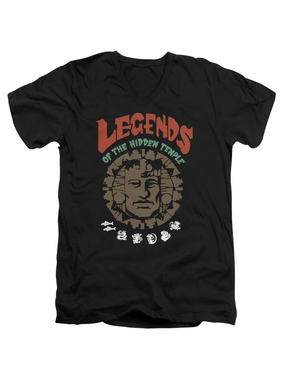 Vintage Unisex Adult V-Neck T Shirt (Small) Black