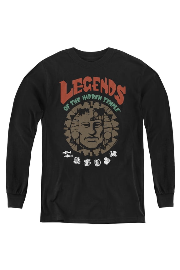 Vintage Youth Long Sleeve T Shirt, Black, Medium
