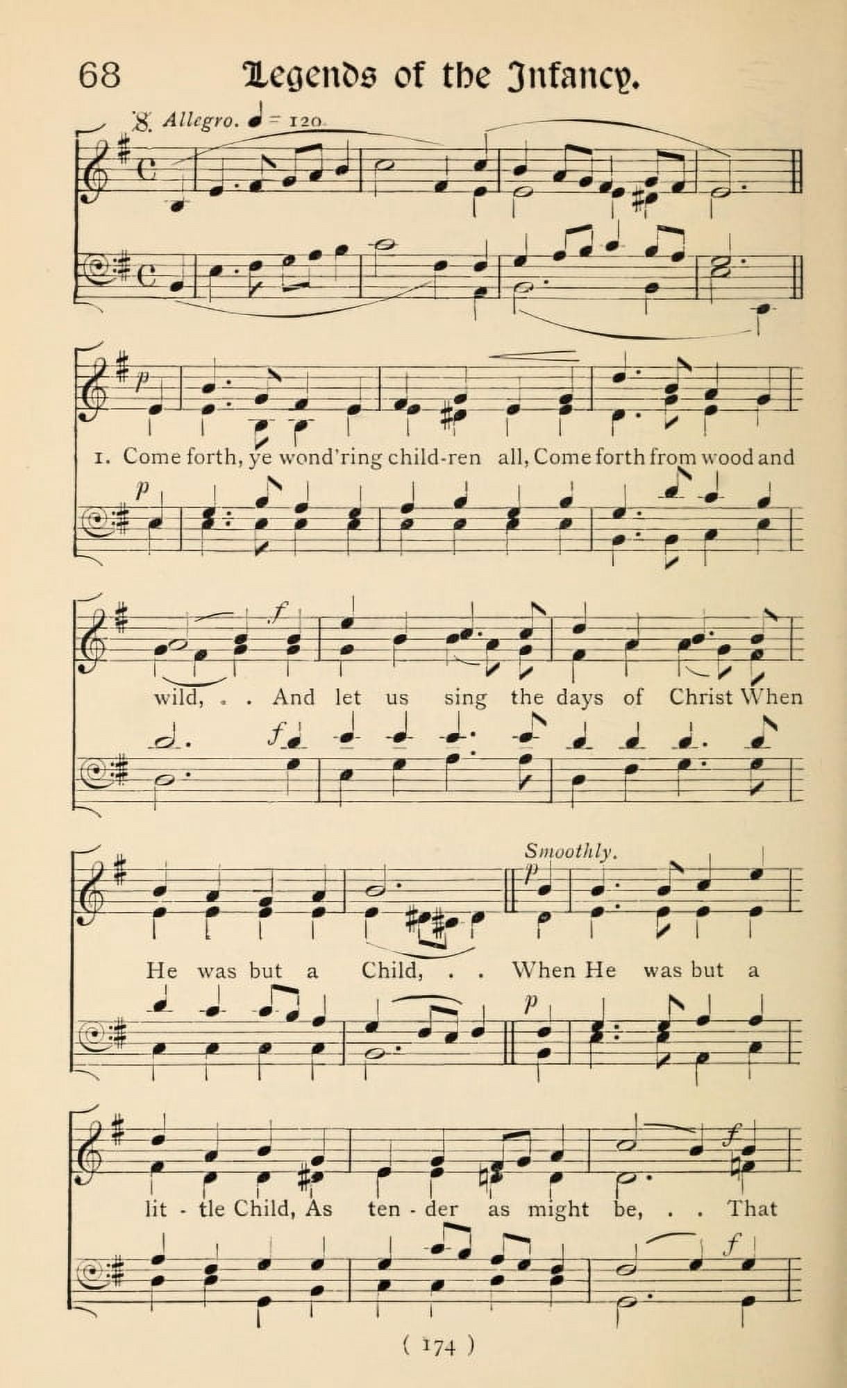 Legends of the Infancy 1 Christmas Carols New & Old 1850 Canvas Art - (18 x 24)